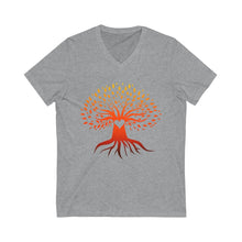 Load image into Gallery viewer, Tree of Hope Unisex Jersey Short Sleeve V-Neck Tee
