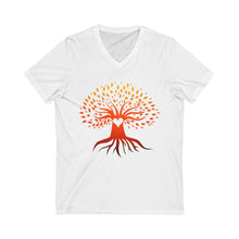 Load image into Gallery viewer, Tree of Hope Unisex Jersey Short Sleeve V-Neck Tee
