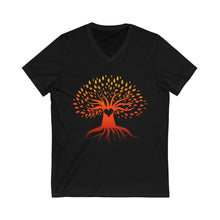 Load image into Gallery viewer, Tree of Hope Unisex Jersey Short Sleeve V-Neck Tee
